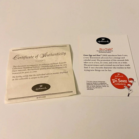 2000 Hallmark Dr Seuss Collection On a Train  Figurine Open Box - Picture 11 of 13